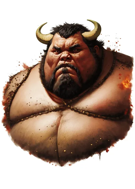 rpp, portrait of a fat and ugly demon, illustration, concept art, in the style of greg rutkowski <lora:dnd_portrait-planetouched:0.9>