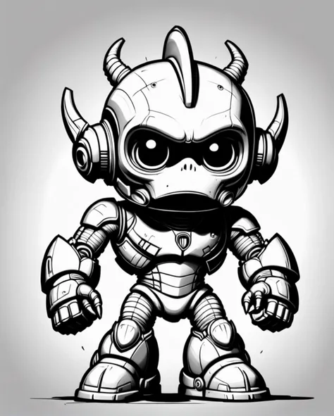 robot [palace|lair|fortress],  simplistic, coloring book, line art, hard lines, high resolution, black and white, colorless, fine draw <lora:ColoringBookRedmond-ColoringBook-ColoringBookAF:1> <lora:Coloring_book_-_LineArt:1> <lora:Vector cartoon illustration:0.8> Vector Cartoon Illustration <lora:zhibi:0.8> zhibi