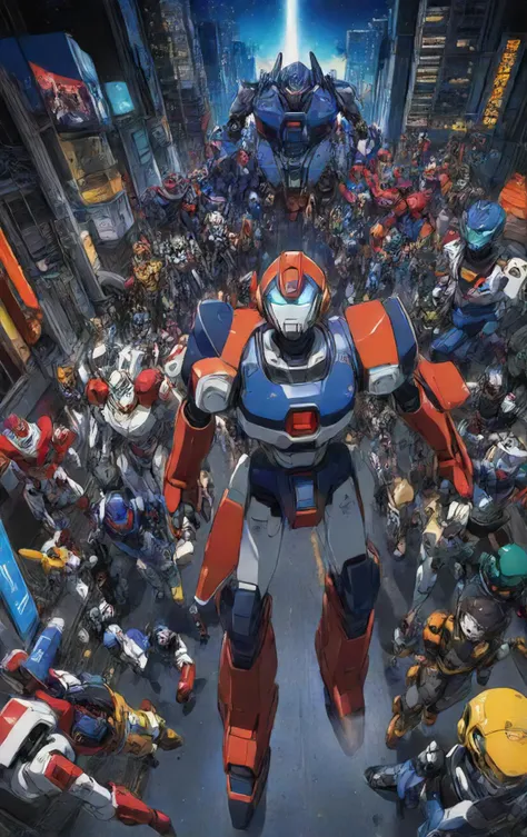 <lora:LCMTurbo4:1>, A very high resolution image from Mighty Orbots anime, wide angle Shot