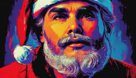impactful color paint of portrait of Santa Claus <lora:Bold_Pop:1>, highly detailed, vibrant colors , 8k, sharp, professional, clear, high contrast, high saturated, , vivid deep blacks, crystal clear