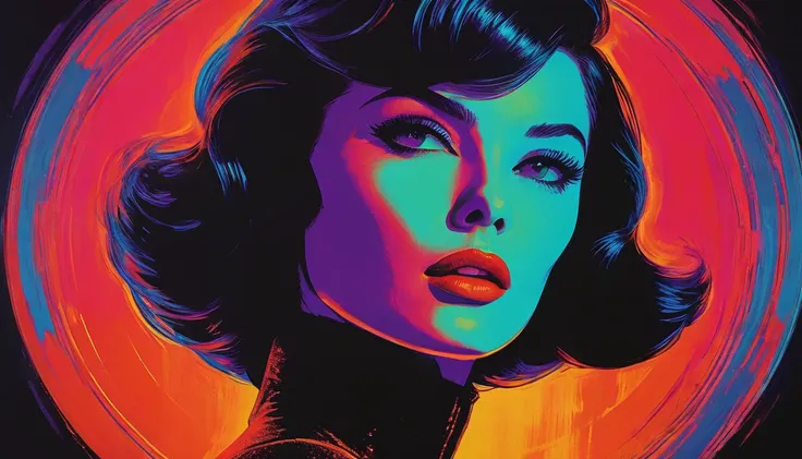 impactful color paint of retro-futurism sci-fi woman <lora:Bold_Pop:0.8>, highly detailed, vibrant colors , 8k, sharp, professional, clear, high contrast, high saturated, , vivid deep blacks, crystal clear