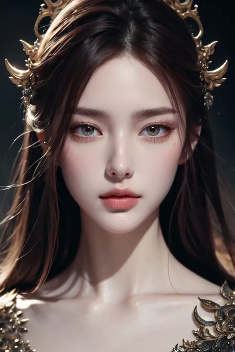 (otherworldly), highly insanely detailed, masterpiece, top quality, best quality, highres, 4k, 8k, RAW photo, (very aesthetic, beautiful and aesthetic), 1girl, solo, <lora:yufeng1939-skin-face-tweak:0.3>, close-up, face close up, (fantasy world)âââ