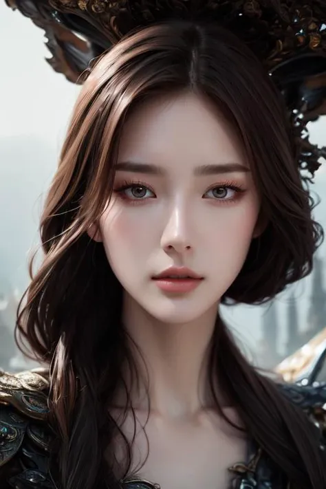 (otherworldly), highly insanely detailed, masterpiece, top quality, best quality, highres, 4k, 8k, RAW photo, (very aesthetic, beautiful and aesthetic), 1girl, solo, <lora:yufeng1939-skin-face-tweak:0.7>, close-up, face close up, (fantasy world)âââ