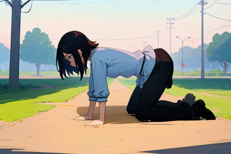 ((((ultra illustrated style:1.0)))),best quality,best animated,masterpiece,ray tracing, global illumination,orz, 1girl, solo,all fours,full body,outdoors,from side,
<lora:orz-000008:0.8>