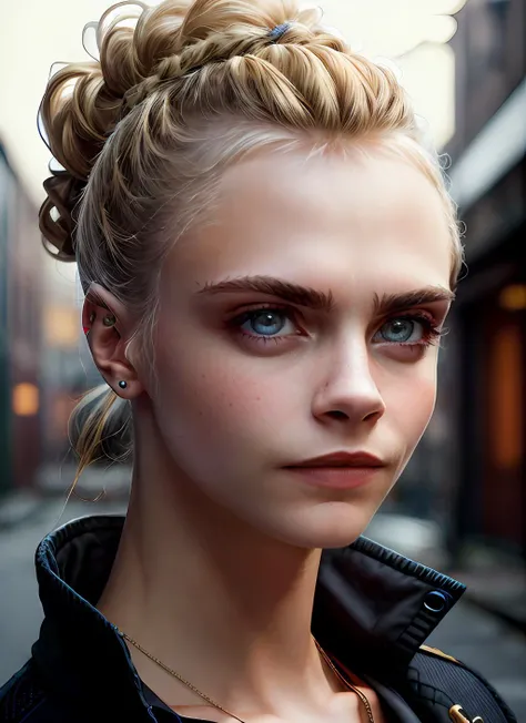 (((Cara Delevingne steht auf einem dunklen Heuboden)), ((the arms are tied with a rope over the head)), (She wears black leather underwear), (kleiner Kopf), ((detailliertes Gesicht)), (fotorealistisch), (Raytracing), (scharfer Fokus), ((natural realistic skin texture)), detaillierte Lippen, (wild), ((wilde Haare)), ((bondage)), ((rope)) ((full body))