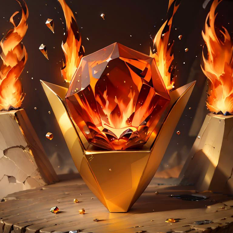 <lora:Gamma:0.8>,((masterpiece,best quality)), absurdres, <lora:Spiritual_Stones_Zelda_v2:0.7>, gemstone, (fire, swirling flames),