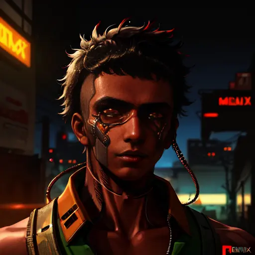 MeinaMix, stunning shot, [[brown guy]], face detailed, cyberpunk streets,  brazilian, boy, guy, favela, 4k, 8k