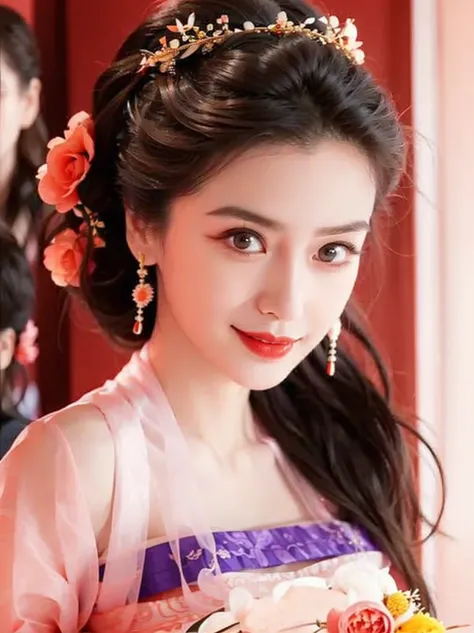 1girl,{an extremely delicate and beautiful girl}, wallpaper, best quality,looking at viewer,hanfu