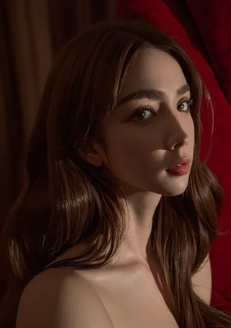 1girl, solo, closeup, upper body, looking at viewer, corset, light long hair, elegant, Cinema, HDR, <lora:Kiere-01:1>
