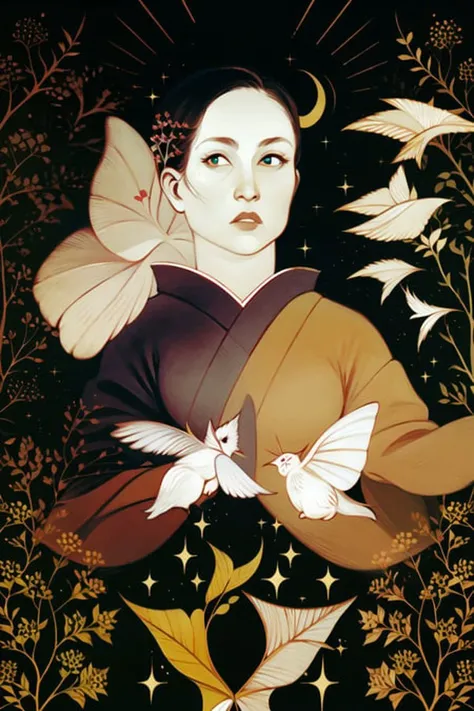 (painting,geometry),woman,Medieval,Ancient Japan Background,Computer ,(masterpiece,detailed,highres:1.4) <lora:weird:0.9>
