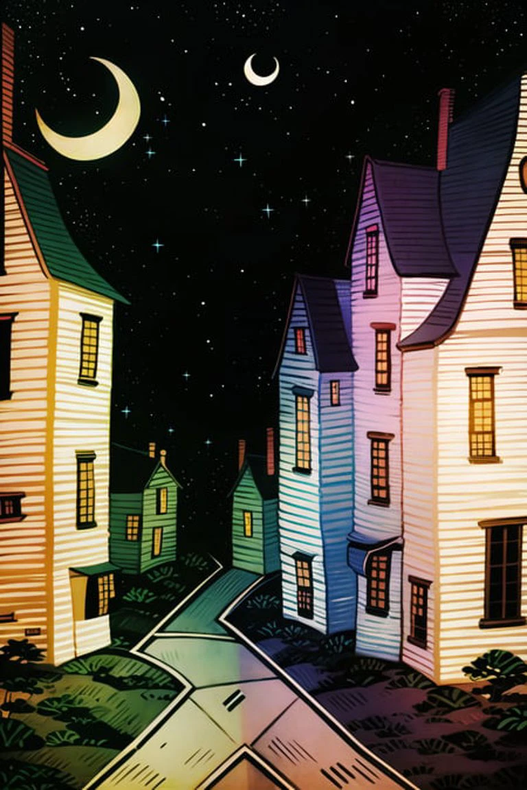 (painting,geometry),Night,Old Village Background,Carpet ,(masterpiece,detailed,highres:1.4) <lora:weird:1.0>