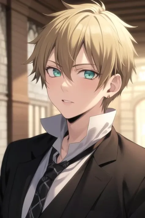 masterpiece, best quality, high quality, 1boy, solo, male focus, looking at viewer, upper body, <lora:liberta_arcana_famiglia:0.70>, liberta_arcana_famiglia