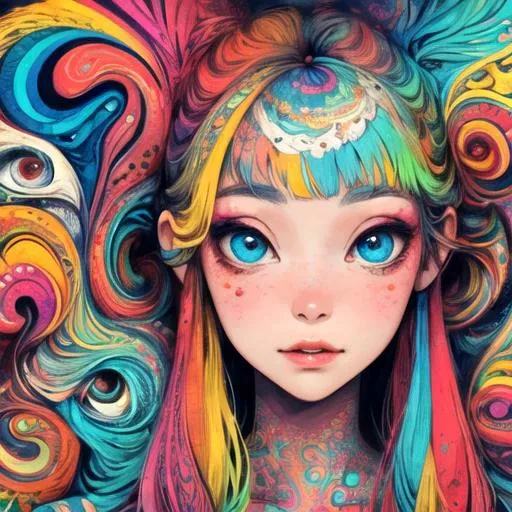 p4a psychedelic 1girl <lora:p4a_v1_a-lora-e20:1>