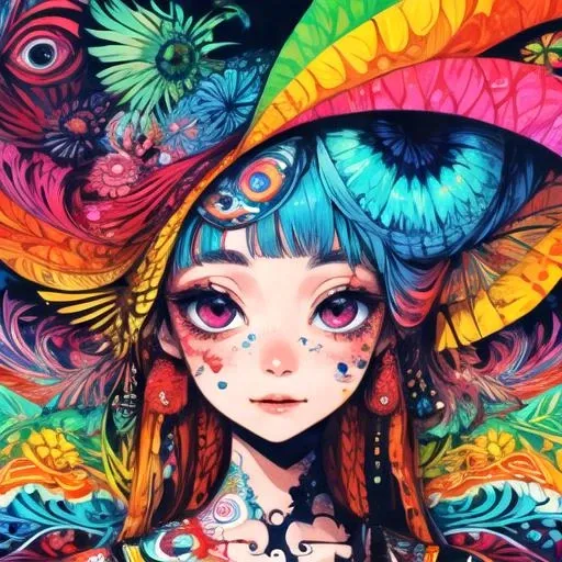 p4a psychedelic 1girl<lora:p4a_v1_a-lora-e20:1>