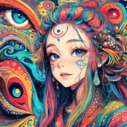 p4a psychedelic 1girl<lora:p4a_v1_a-lora-e20:1>