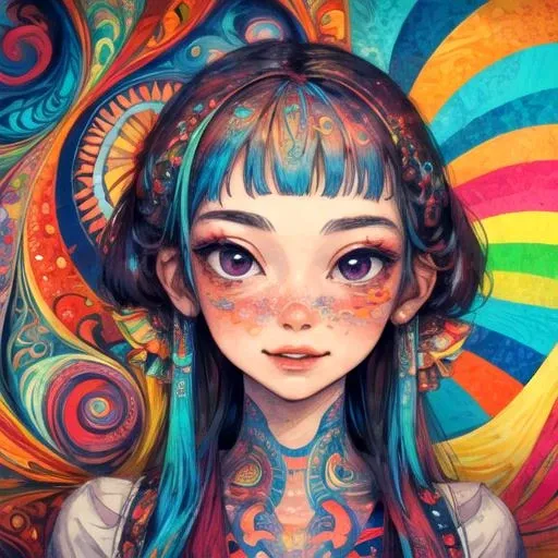 p4a psychedelic 1girl <lora:p4a_v1_a-lora-e20:1>
