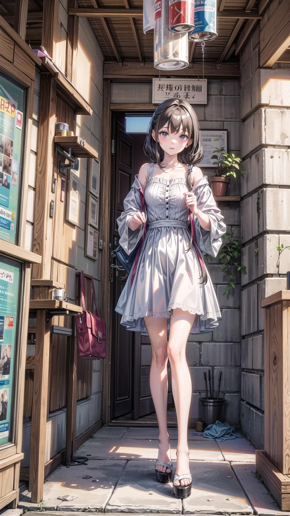 masterpiece, best quality,1girl, (full body:1.2), solo,scenery background, scenery,far shot,clear face, <lora:add_detail:1>