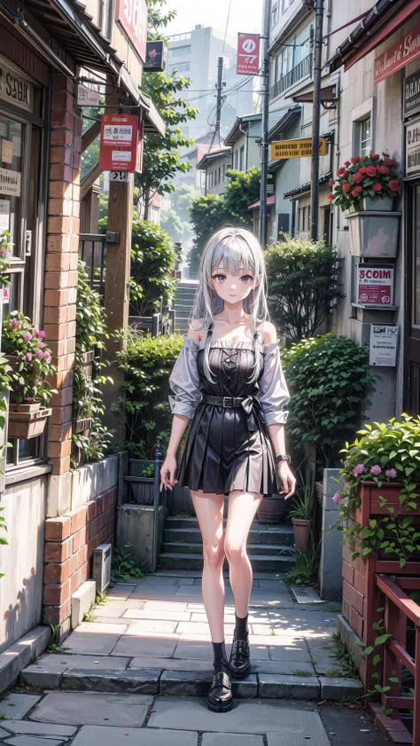 masterpiece, best quality,1girl, (full body:1.2), solo,scenery background, scenery,far shot,clear face, <lora:add_detail:1>