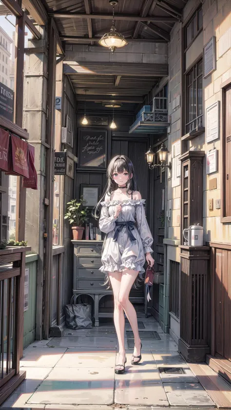 masterpiece, best quality,1girl, (full body:1.2), solo,scenery background, scenery,far shot,clear face, <lora:add_detail:1>