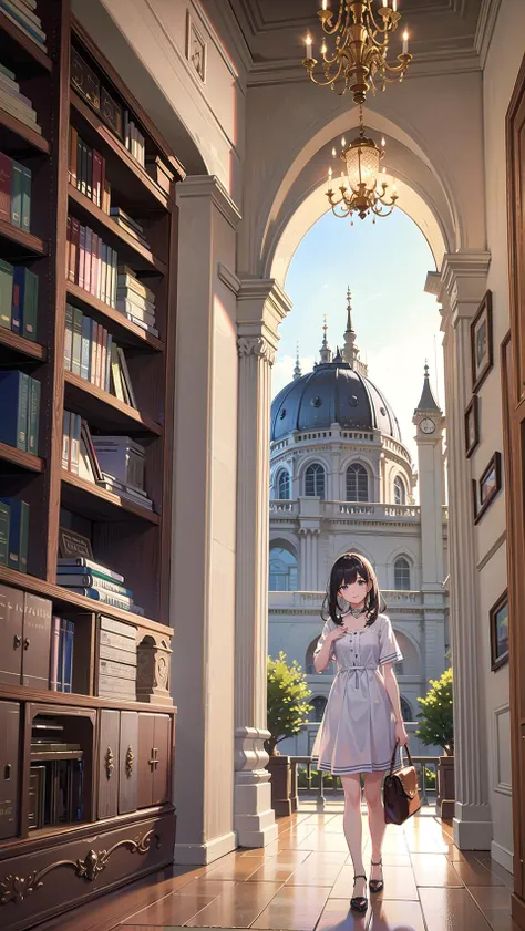 masterpiece, best quality,1girl,full body,scenery background, scenery,indoors,