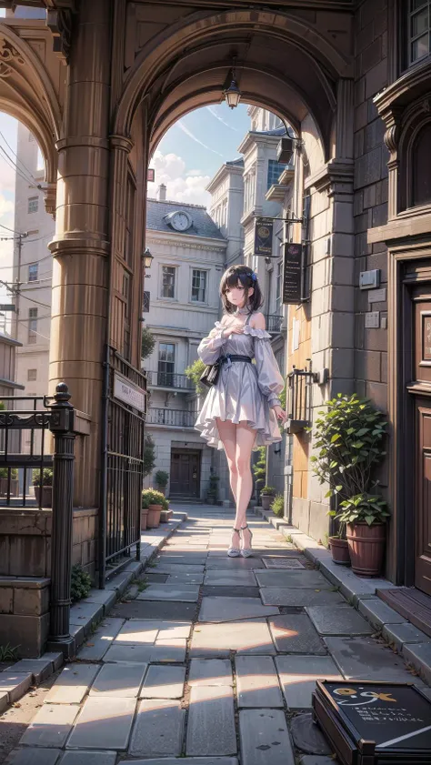 masterpiece, best quality,1girl, (full body:1.2), solo,scenery background, scenery,far shot,clear face, <lora:add_detail:1>