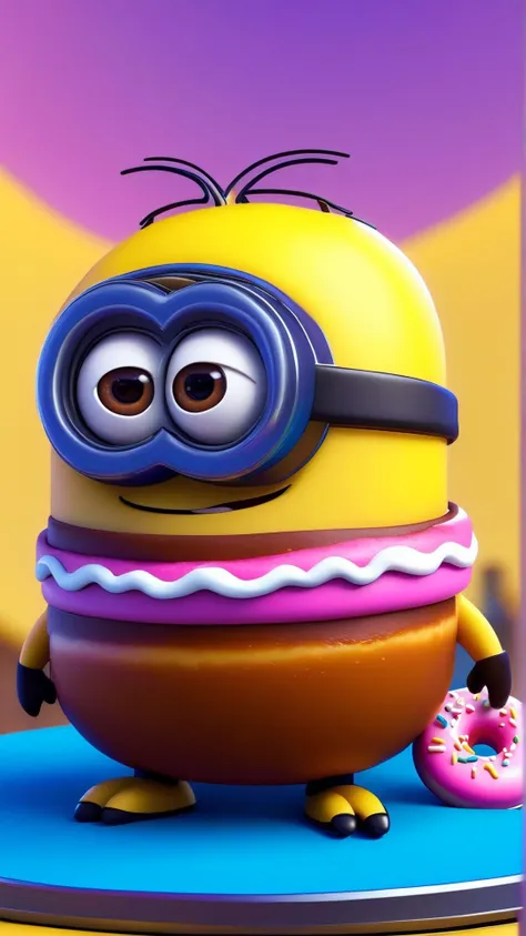<lora:MinionStyleXL:1.3> MinionStyle doughnut as a minion, 3D, pixar, CG, (colorful:1.2)