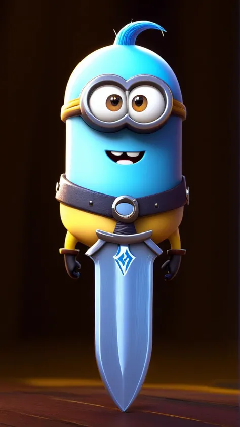 <lora:MinionStyleXL:1.3> MinionStyle sword as a minion, 3D, pixar, CG, (colorful:1.2)