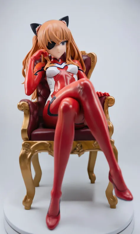 A Female robot is sleeping in the book, spread legs, nude, banzai pose. she wears no dress. She Brown short hair is tied with two big red clothespins, She lifts up the under hem of her white plain dress, leaning over, masterpiece, very short pigtails,brown hair, mature, android, blue eyes, full body figure, Height: 160cm, flushed cheeks, 2020s anime picture, A beautiful robot with short brown hair in two short pigtails held up by two very large huge red clothespins, Uplifting, No NSFW, whole body, barefoot, archaic smile, getting orgasm, 25 years old, sweat bucket.