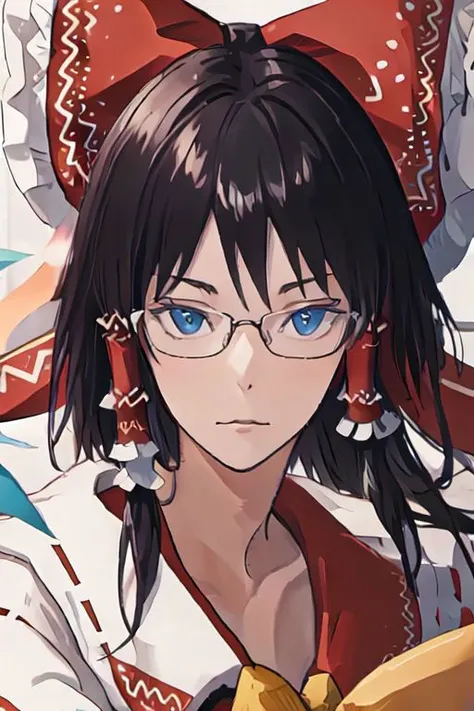 close-up, glasses,
((hakurei reimu)):2,