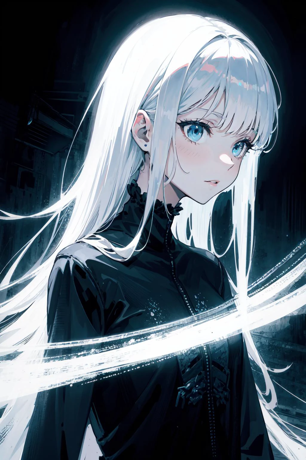 (best art,:1.3),
silver theme,black theme,white theme,blue theme,long hair ultra high res, masterpiece, best quality, <lora:Gloomifier_V2_TheGlow:1.5>