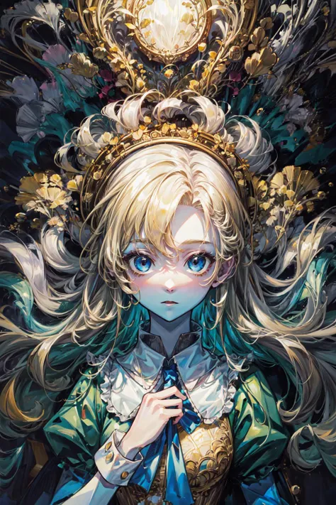 (abstract art:1.3), style of Yuko Shimizu, lemon theme,white theme,green theme, 1girl,white skin, gold long hair, ultra high res, masterpiece, best quality, <lora:acid_fluid_lora:0.39> <lora:M4rbleSCNEWCIVIT:0.41> <lora:add_detail:0.96>  <lora:maryibv6:1> <lora:perfect fingers :0.2>