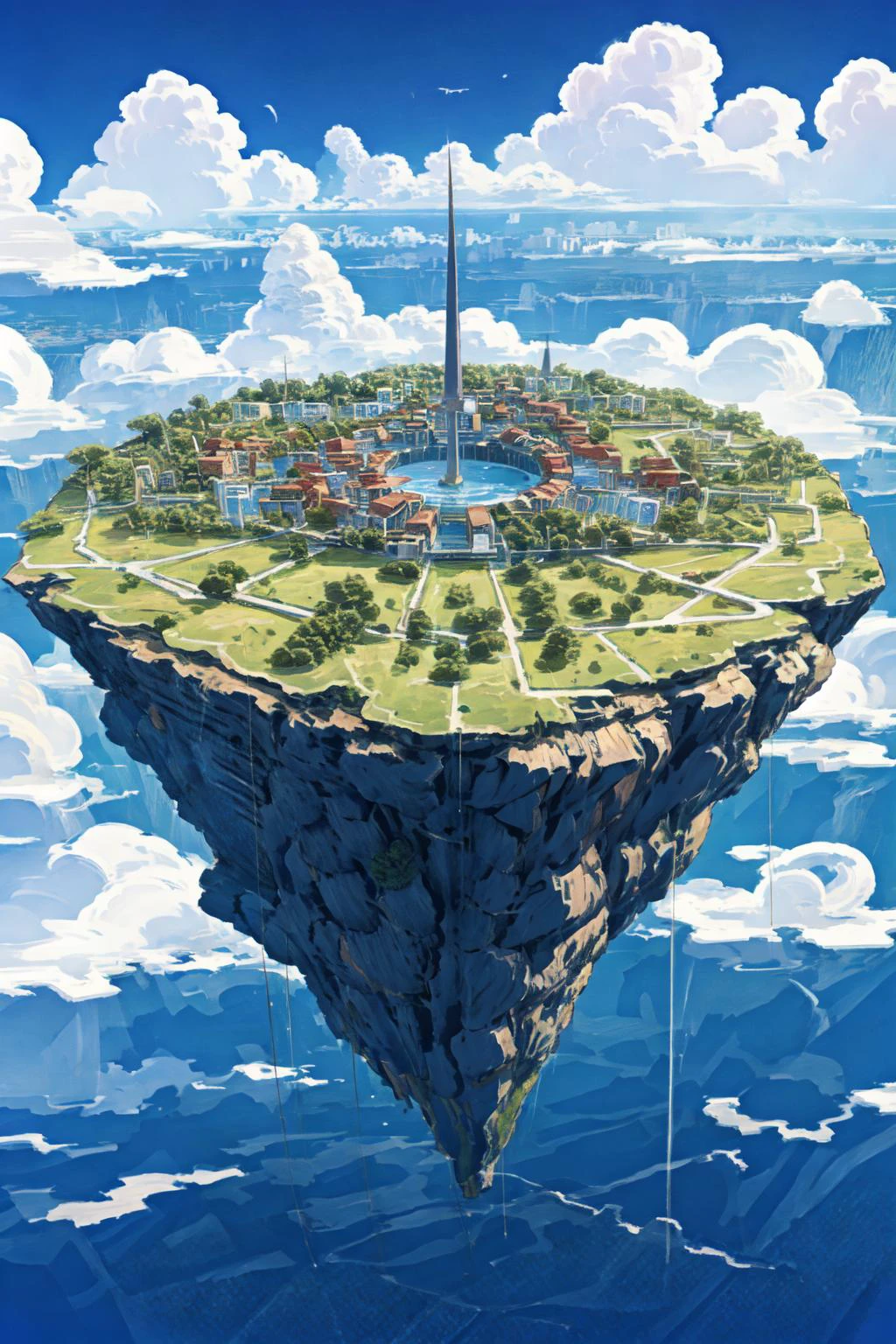 masterpiece, best quality, high quality, highres, absurdres, ultra-detailed, best anatomy,
<lora:island:0.8> island, sky