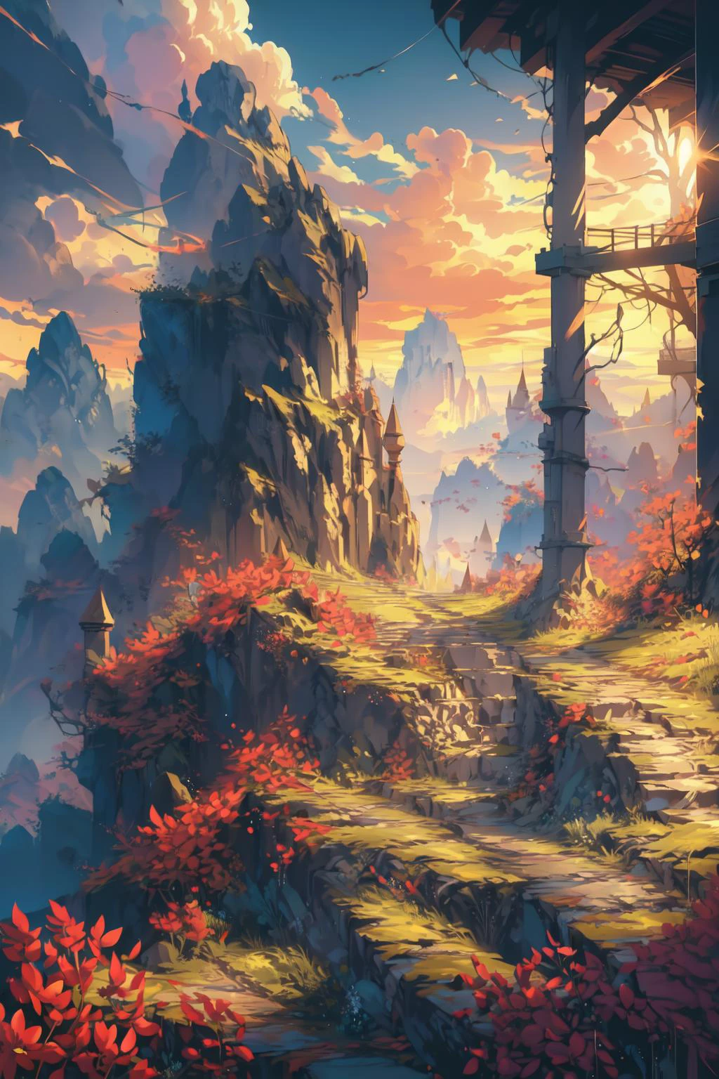 (best illustration,perfect ratio:1.3),natural lighting, soft lighting, sunlight, HDR (High Dynamic Range), Maximum Clarity And Sharpness, Multi-Layered Textures, <lora:EdobFairyTaleLandscape_v1.0:0.8> EdobFairyTaleLandscape