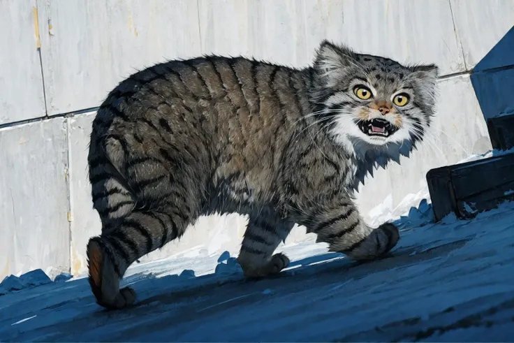 (best quality:2),
(((((as mad as hell))))),
Big Fat Pallas's cat ,
short legs,round body,
<lora:TUSUN:1>,
「The body is round」,
「His little legs aren't designed for distance.」