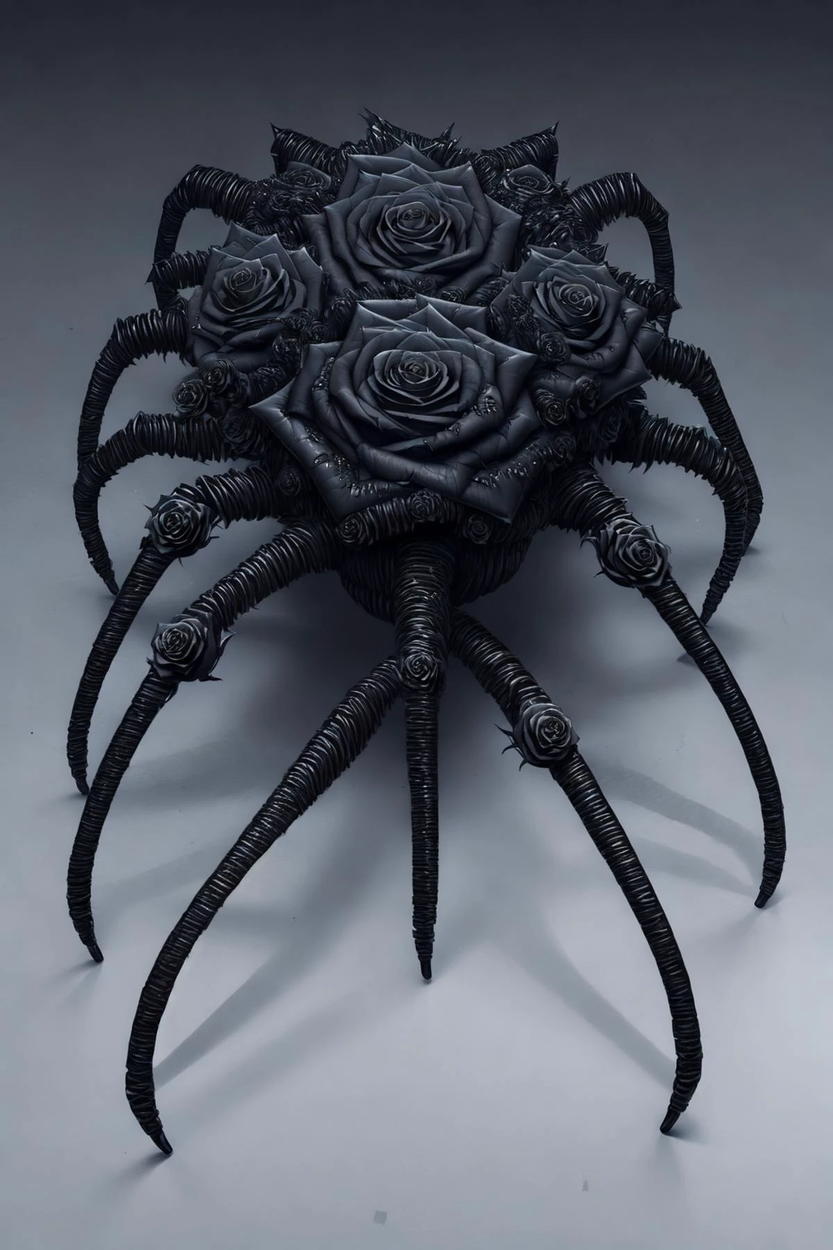 gorgeous and stylish monochrome,
(black rose theme, brightness absorbing flowers:1.5), <lora:clockworkspiderV2:0.8> clockworkspider made by blackroses <lora:blackrosefrompixai1:0.7> blackrose,madebyblackrose,blackrosetheme,