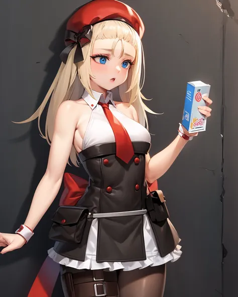 (extremely detailed CG unity 8k wallpaper),(masterpiece), (best quality), (ultra-detailed), (best illustration),(best shadow), cowboy shot, (sharp eyeliner, eyeshadow, detailed eyes:1.1),
,BREAK
MP5, mature woman, holding milk carton, medium breasts
<lora:MP5:1>