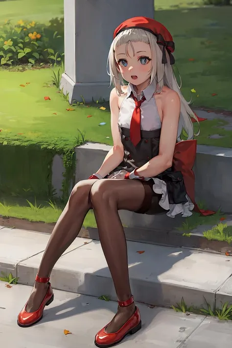 (high resolution), best quality,mp5,sitting,park, <lora:MP5:1>