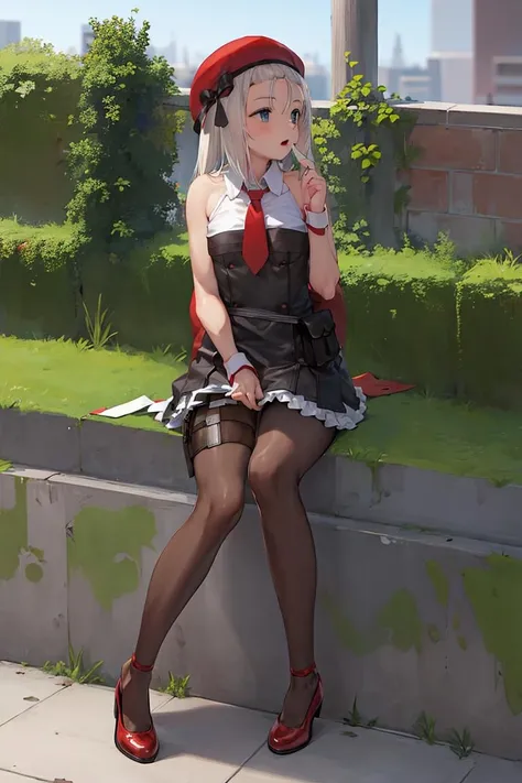 (high resolution), best quality,mp5,sitting,park, <lora:MP5:1>