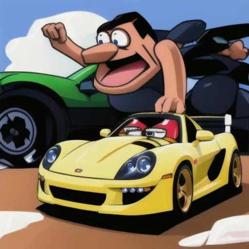 sports car, <lora:getaicartoon:0.7>,masterpiece, getaicartoon,