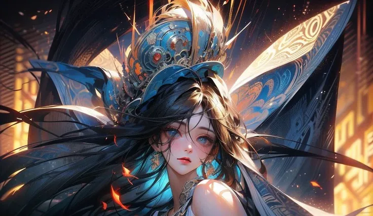 realistic, (masterpiece, top quality, best quality, official art, beautiful and aesthetic:1.2), extremely detailed, fractal art, colorful, highest detailed, zentangle, (abstract background:1.3), dynamic angle,.1girl, (tanned skin, shiny skin), many colors, bright eyes, (detailed face, detailed eyes), looking to the side.,realistic, (masterpiece, top quality, best quality, official art, beautiful and aesthetic:1.2), extremely detailed, fractal art, colorful, highest detailed, zentangle, (abstract background:1.3), dynamic angle,.1girl, (tanned skin, shiny skin), many colors, bright eyes, (detailed face, detailed eyes), looking to the side. <lora:add_detail:0.6>