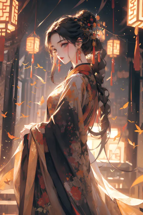 (masterpiece, best quality,Chinese style, high quality, 8k, official art, unity 8k wallpaper, ultra detailed, beautiful and aesthetic, beautiful, masterpiece, best quality), 1girl