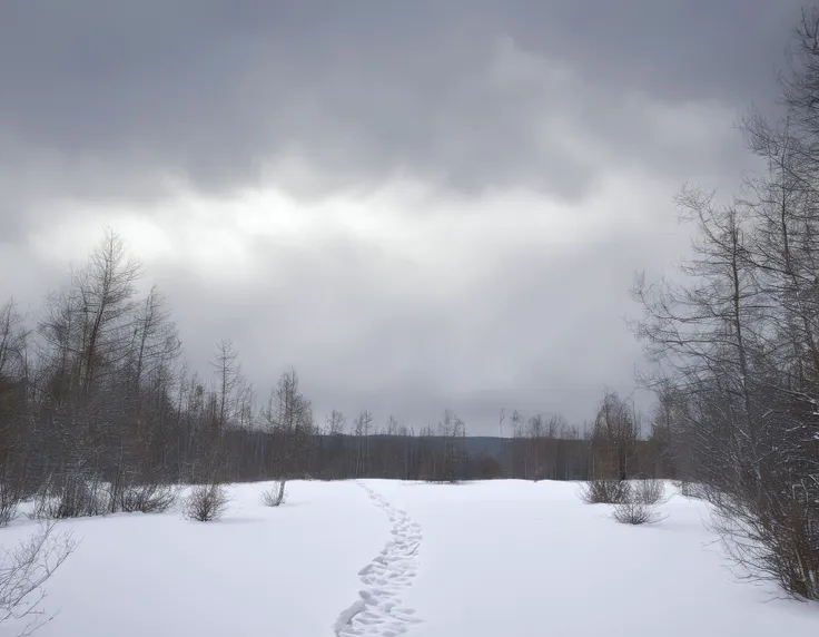 Landscape Photography, a tundra forest, cloudy, masterpiece, 8K UHD