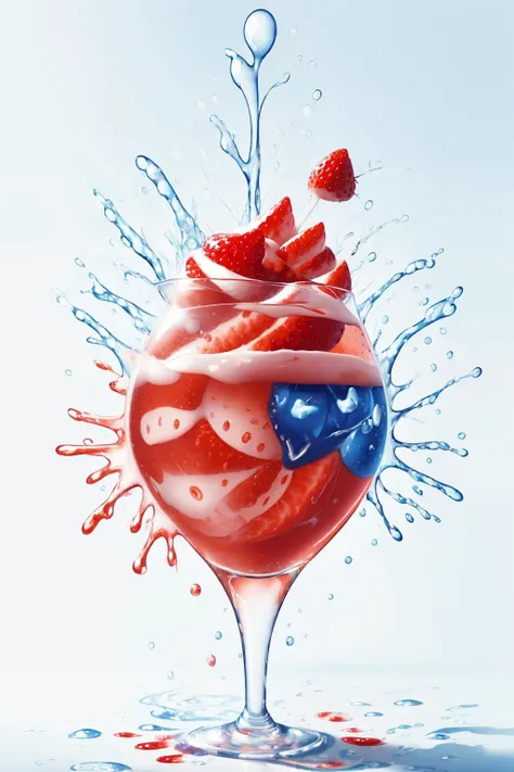 flag, <lora:Murica-v1:1>, ((masterpiece:1.3,concept art,best quality)),very cute appealing anthropomorphic strawberry,looking at the viewer,big grin,happy,fruit,berry,droplets,macro,sunlight,fantasy art,dynamic composition,dramatic lighting,epic realistic,award winning illustration