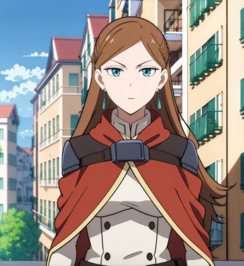 <lora:WISEEngineer002:0.8>,WISEEngineer,1woman,brown hair, long hair, ponytail, blue eyes,