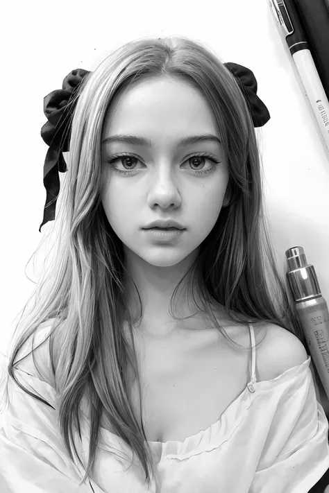(masterpiece, best quality), 1girl,  <lora:sketch_v10-10:1> sketch, drawing, monochrome