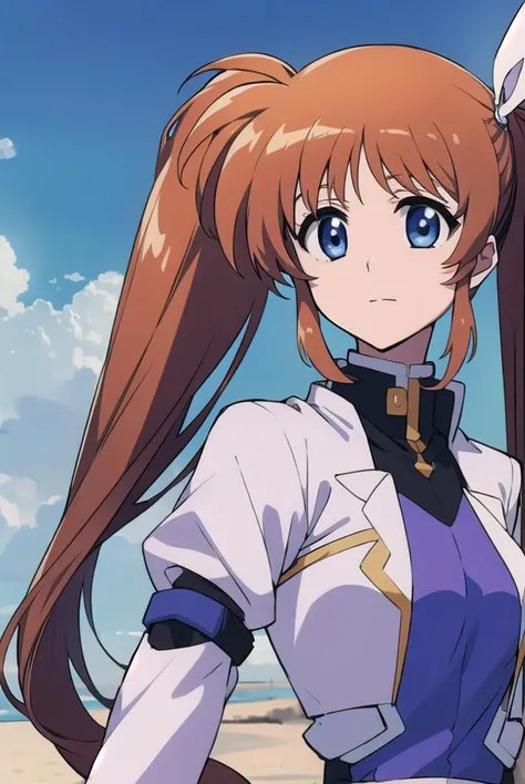 nanohatakamachi, <lyco:nanohatakamachiv2-lyco-nochekaiser:1>,
nanoha takamachi, (takamachi nanoha:1.5), long hair, blue eyes, brown hair, hair ribbon, (side ponytail:1.5), white ribbon,
BREAK magical girl, jacket, collar, puffy sleeves, long sleeves, white jacket,
BREAK looking at viewer, full body, upper body,
BREAK outdoors, city, sky,
BREAK <lyco:GoodHands-beta2:1>, (masterpiece:1.2), best quality, high resolution, unity 8k wallpaper, (illustration:0.8), (beautiful detailed eyes:1.6), extremely detailed face, perfect lighting, extremely detailed CG, (perfect hands, perfect anatomy),