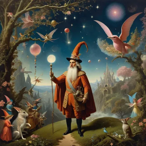 a photo of <lora:Richard Dadd Style:1> Richard Dadd Style - magical and mystical, surreal, high resolution, beautiful, highest quality, masterpiece, highly detailed