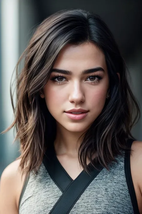 photo of beautiful (2ual1pa:0.99), a woman in a (highway:1.1), perfect hair, wearing (activewear:1.2), modelshoot style, (extremely detailed CG unity 8k wallpaper), professional majestic (photography by  lee friedlander:1.1), (Canon A2/A2e Camera), 24mm, exposure blend, hdr, faded, extremely intricate, High Detail, Sharp focus, dramatic, soft cinematic light, (looking at viewer), (detailed pupils), cute smile, 24mm, 4k textures, soft cinematic light, adobe lightroom, photolab, elegant, ((((cinematic look)))), soothing tones, insane details, hyperdetailed, low contrast