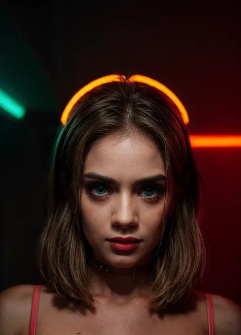 <lora:Belochka_ASMR_512x768:0.8>Supermarionation, blade runner style, cyberpunk, panorama, editorial fashion dystopian portrait, jade neon light, cinematic brutalism, overcast colorized (skin texture:1)