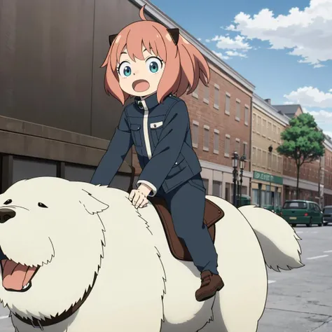 masterpiece, best quality, , small ass, climbing, torn skirt, torn white bloomers, bare ass, black hair, blue eyes, cute, bite marks on ass, torn black socks, red sneakers, red backpack, (ass chewed by wolf), blush, embarrassed, looking back, long hair